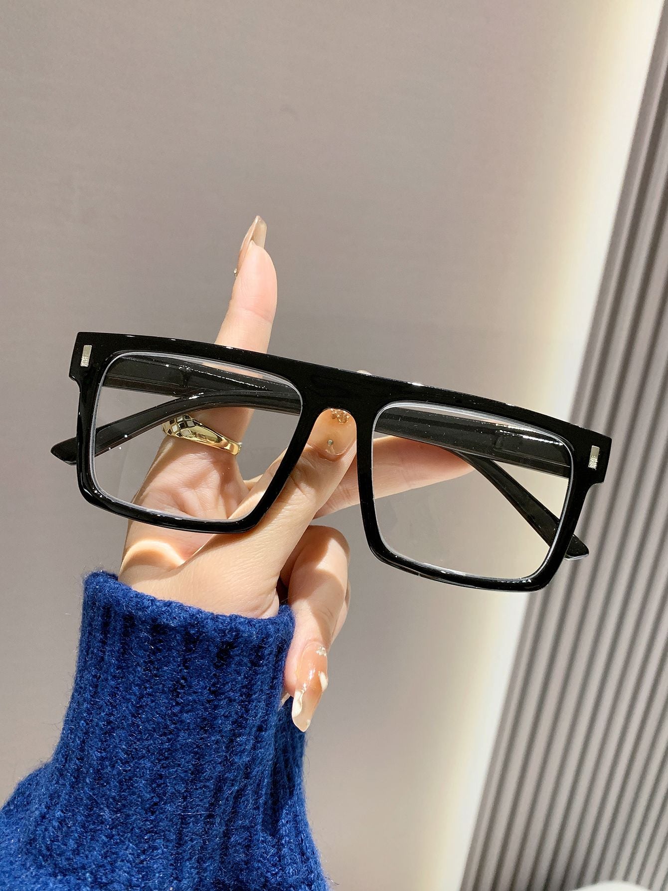 2/3PC New fashion large frame reading glasses trendy square frame rice nail middle-aged and elderly goggles reading glasses 2231