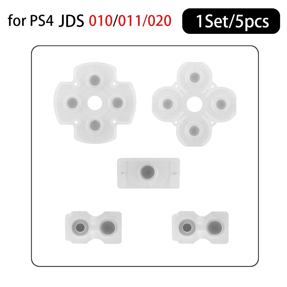 1-10Sets Replacement Conductive Rubber Pads for PS4 Controller Silicone Buttons Joystick Pads JDM-010/030/040/050 Repair Part