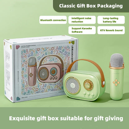 Karaoke Portable Wireless Bluetooth Speaker With Microphone Machine Radio FM Caixa De Som Mini Sound Box Music Small Column Mp3