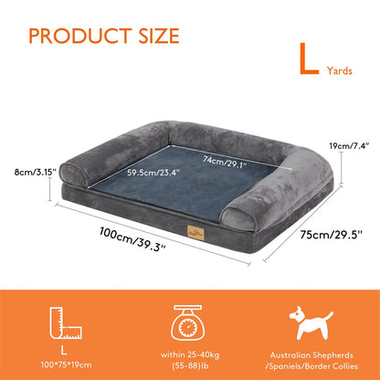 Cama para Cães Calmante Grande XXXL Ortopédica com Espuma de Memória, Sofá-Cama, Capa Impermeável Removível, Tapete de Pelúcia para Cães Pequenos, Médios e Grandes