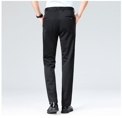 Large Size 52 Mens Casual Pants Elastic Suit Pants Office Trousers Spandex Business Formal Dress Straight Pants
