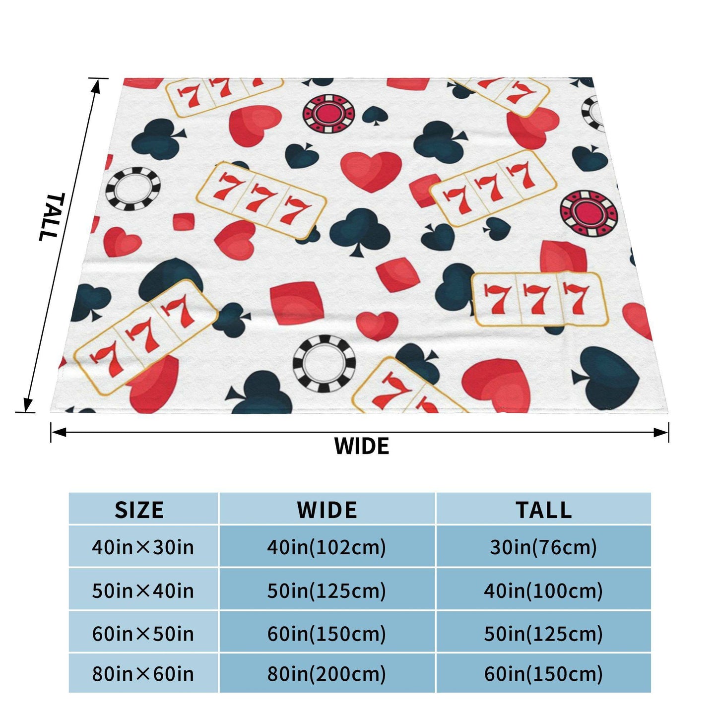 Poker Slot Machine Pattern 1 Blankets Warm Flannel Sofa Throw Blanket for Couch Bedding Outdoor Throws Bedspread Quilt