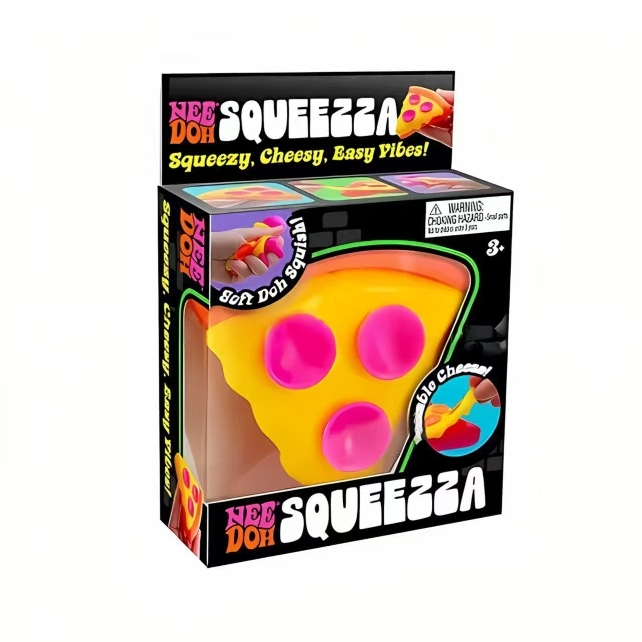 HOT Schylling pizza Sensory Fidget Cube Stress Relief Squishy Cube Anti-Anxiety Squeeze Toy For Focus ADHD Population