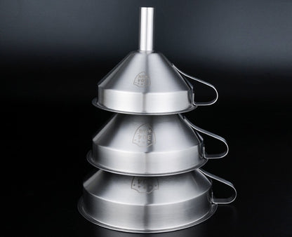 Stainless Steel Funnel Kitchen Oil Liquid Funnel Metal Funnel with Detachable Filter Wide Mouth Funnel for Canning Kitchen Tools