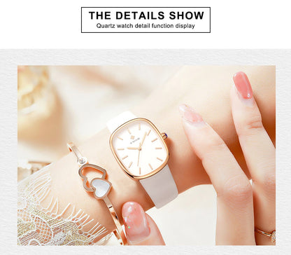 WWOOR New Reloj Fashion Women's Bracelet Watch Luxury Brand Elegant Dress Quartz Clock Waterproof Top Ladies Wristwatch Gift Box