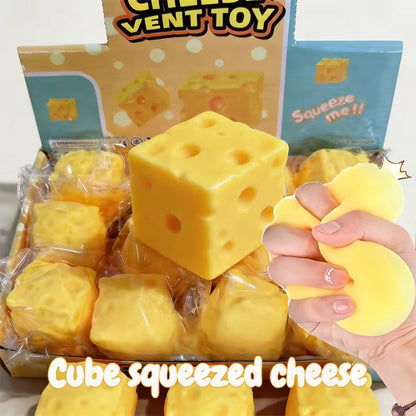 1/3/5Pcs 5cm Cheese Squeeze Toy Fidget Stress Relief Squishy Cube Toy, Slow Rebound, Decompression Toy for Kids Adults Gift