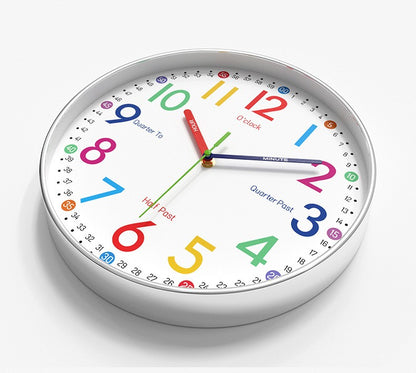 12 Inch Early Education Wall Clock Cartoon Children's Time Management Quartz Clock Home Wall Hanging Silent Clock 30CM