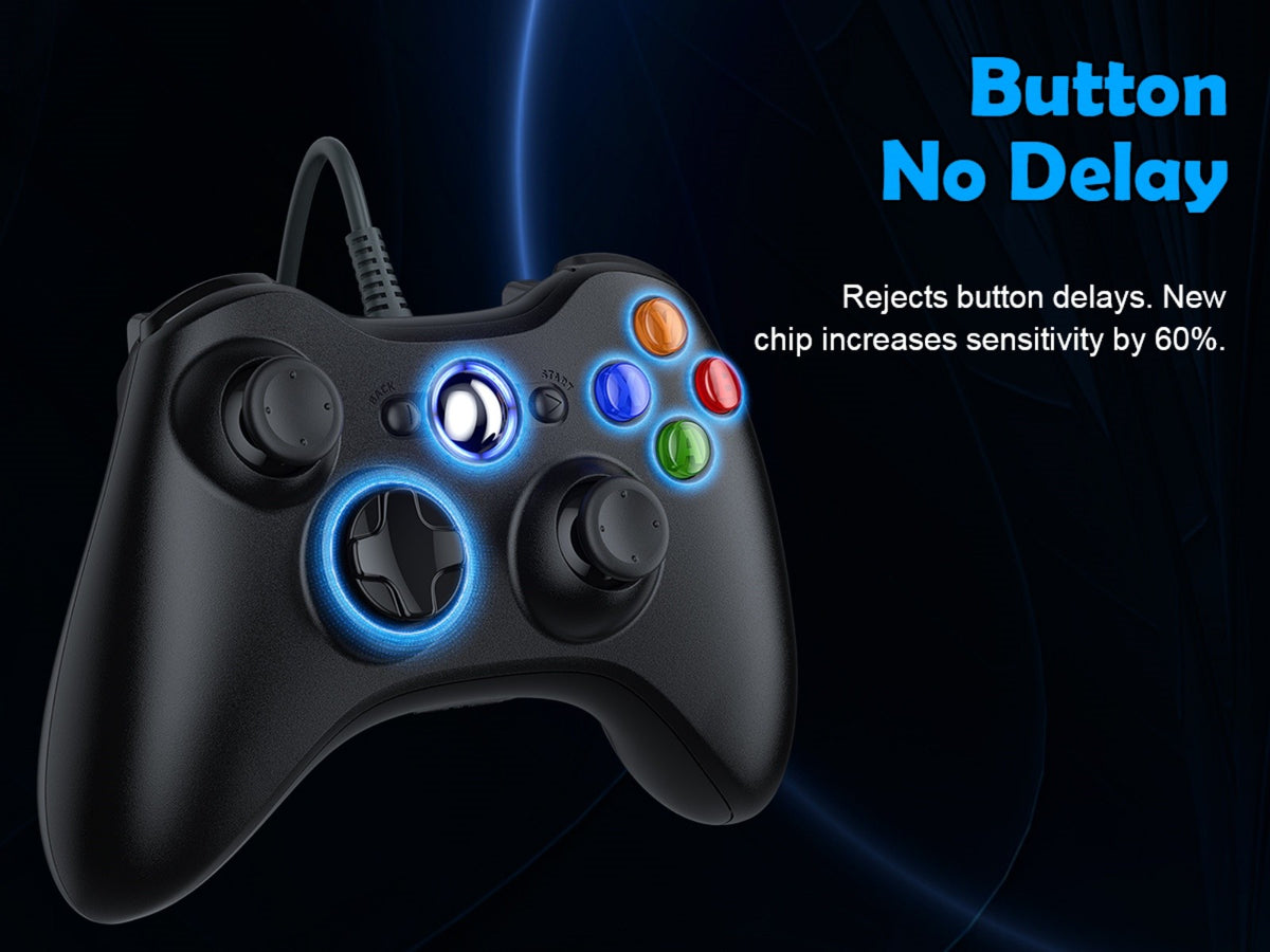 For Xbox 360 Slim/Lite/E/PC Controller,Wireless/Wired Game Remote Control 6-axis Gryo Dual Vibration Precision Joystick Gamepads