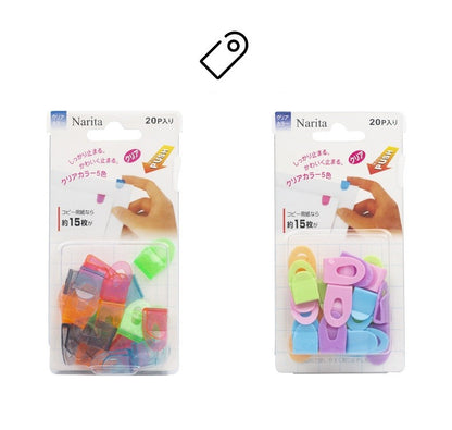 10/20pcs Mini Paper Clips Set Candy Color Transparent Metal Bookmark for File Index Page Holder Clamp Memo Office School F709