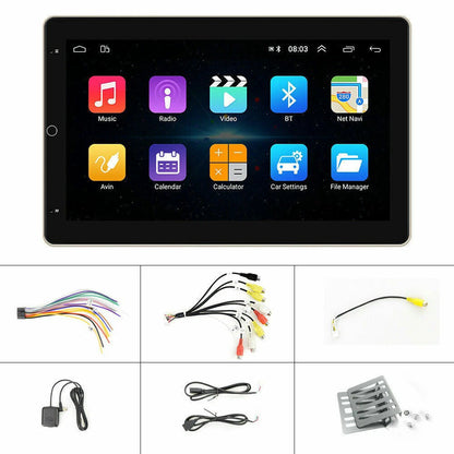Rádio automotivo Double Din de 10,1 polegadas com GPS, WiFi, BT, rádio FM, CarPlay sem fio, Android Auto e Android 13