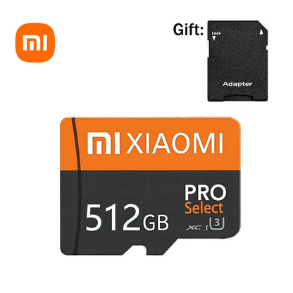 Cartão SD Xiaomi 2 TB 1 TB V30 Mini Micro Cartão Tarjeta SD Cartão de Memória Flash 128 GB 512 GB para Armazenamento de Arquivos de Alta Velocidade Cartão de Videogames