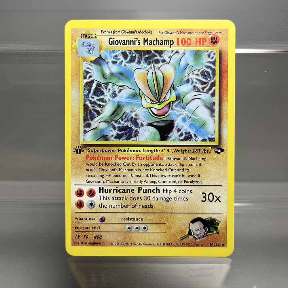 Cartas PROXY PKM Gym-Challenge/Neo-Genesis Lugia Typhlosion Rocket's Mewtwo PTCG Foil Game Collection Cards Game Toys