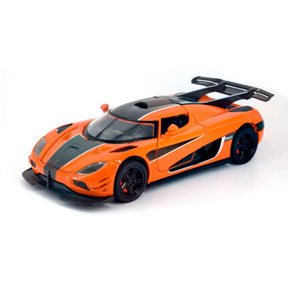 1:32 Escala ONE1 Miniatura Carro Esportivo Modelo Brinquedos Liga Fundida 4 Portas Abertas com Veículos de Corrida de Fricção para Crianças Presentes