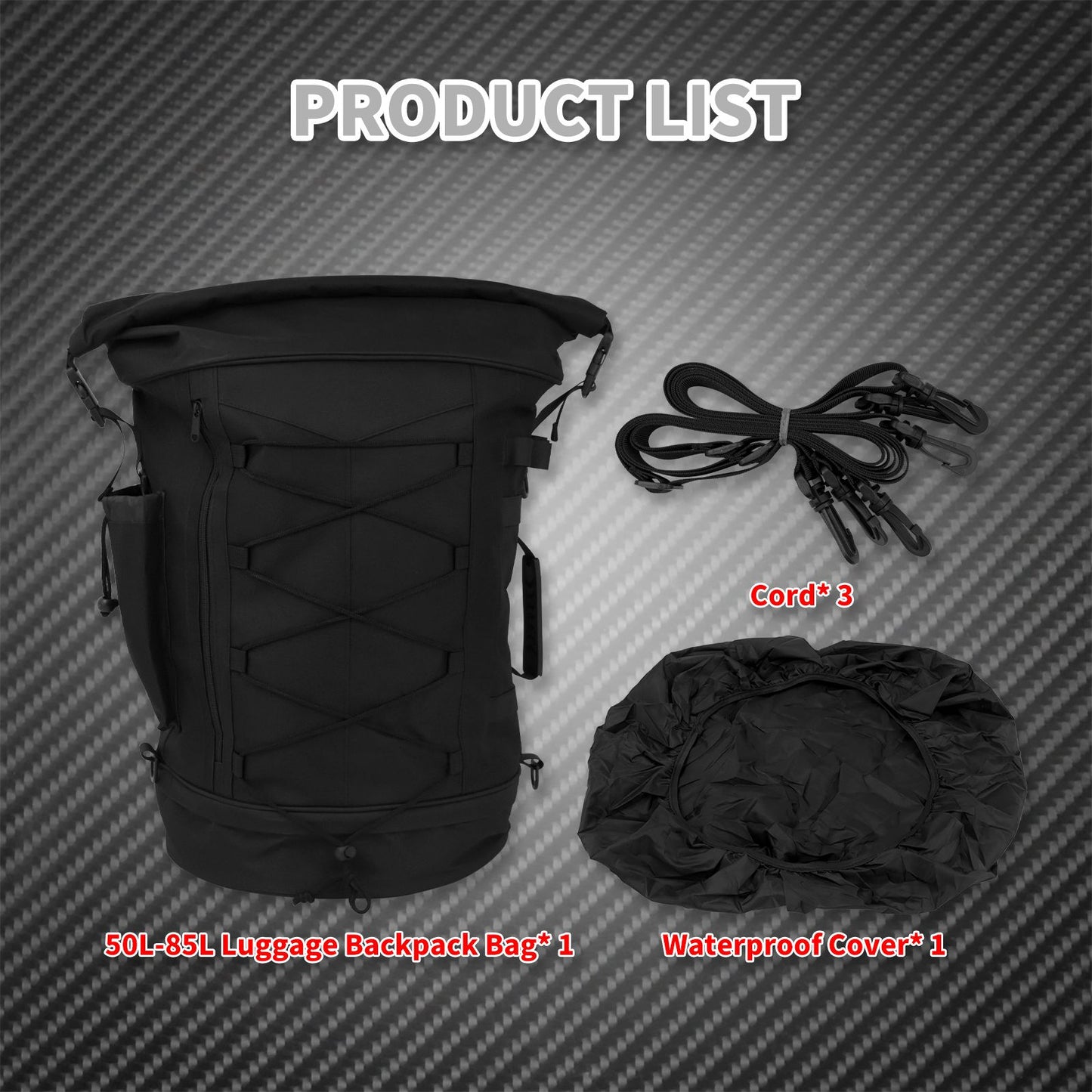 Mochila Universal para Motocicleta, Alforje, Sissy Bar, Encosto, Bolsa de Bagagem Traseira, Mochila Multifuncional para Exterior com Alças