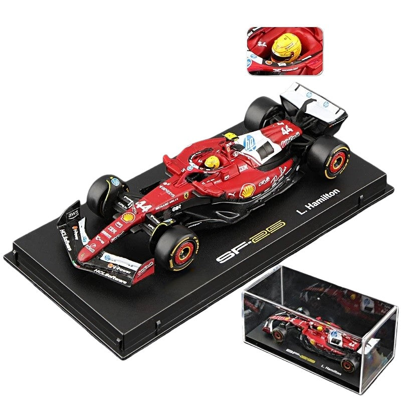 2025 Bburago 1:43 Ferrari SF-25 F1 16# Charles Leclerc 44# Lewis FORMULA1 Carro de Liga em Miniatura Diecast Modelo de Coleção Brinquedos Presente