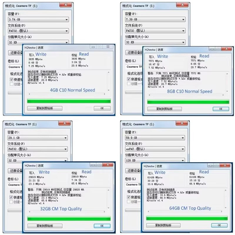 10 Cartões TF Classe 10 de 128 GB, 256 GB, 32 GB, 64 GB, 16 GB, 8 GB, 4 GB, 2 GB - Cartões de Memória Flash SD para Dispositivos Digitais