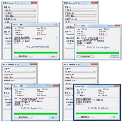 10 Cartões TF Classe 10 de 128 GB, 256 GB, 32 GB, 64 GB, 16 GB, 8 GB, 4 GB, 2 GB - Cartões de Memória Flash SD para Dispositivos Digitais