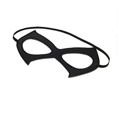 Adjustable Leather Cat Mask for Cosplay Mardi Gras Ball Halloween Costume Adult Size with Eye Holes