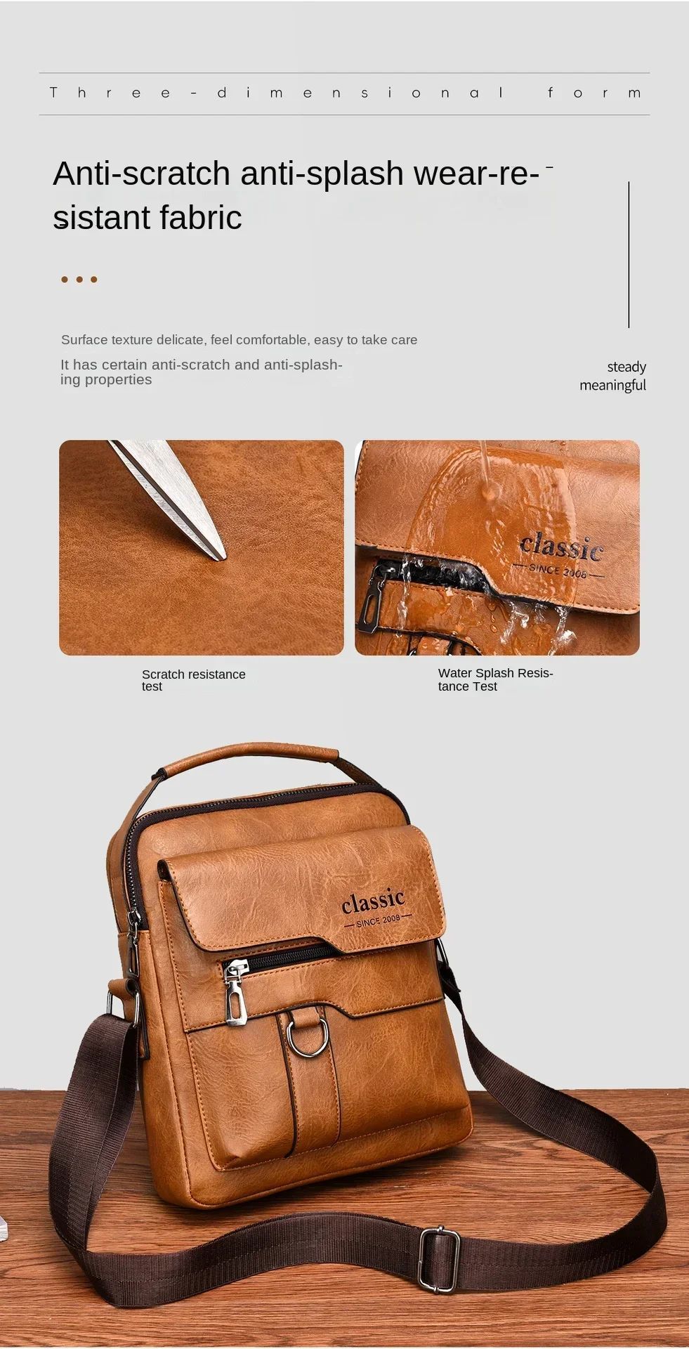 Men Crossbody Bag Men Shoulder Bags Zippers Handbags Large Capacity Artificial Leather Bag For Male Messenger Tote Bags bolsa