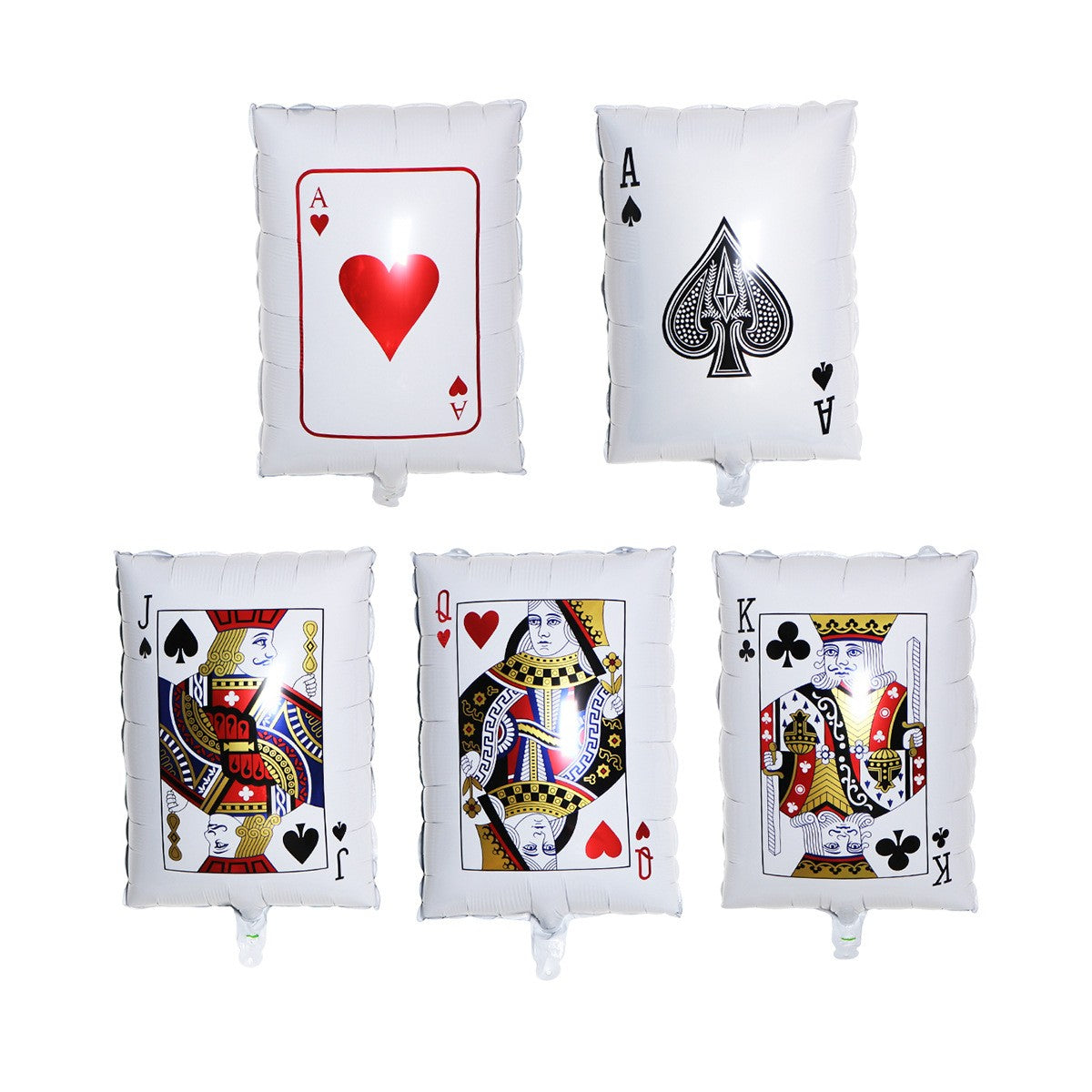 10Pcs Poker Cards Casino Balloon Aluminum Foil Balloons Wedding Christmas Party Shower Birthday Decoration Heart Club