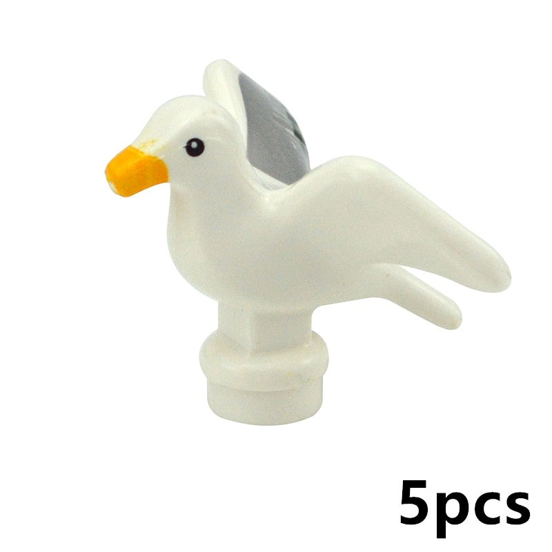 Creative DIY Model cute little Animal MOC Brick Building Blocks Pet Zoo Dog Duck Tortoise Penguin Cat Pig Bird Rabbit Toys