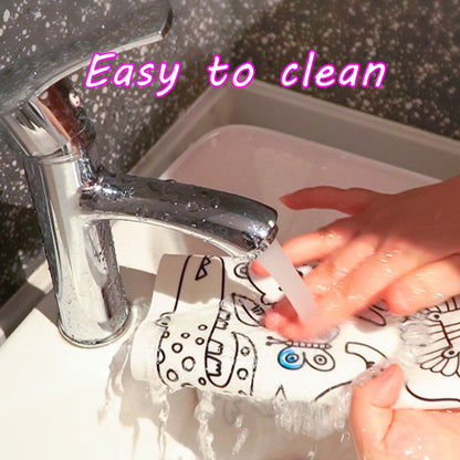 Personalized DIY Color Silicone Baby Placemats Cartoon Pattern Table Placemats Reusable Doodle Drawing Mat Baby Stuff