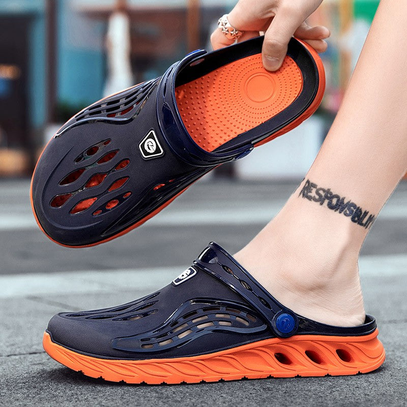 2023 Summer Beach Sandals Non-Slip Breathable Men's EVA Clogs Sandals Trendy Garden Holes Shoes Men Flip Flops