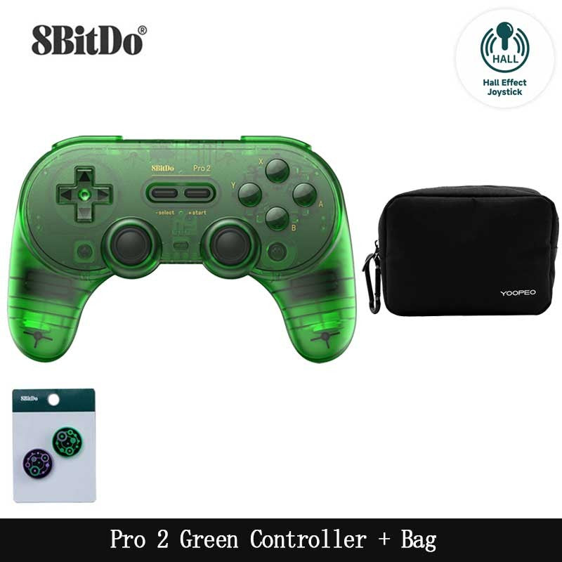 8BitDo Pro 2 Bluetooth Controller Gamepad Handle with Hall Effect for Nintendo Switch 2, PC, MacOS, Android, Steam, Raspberry Pi