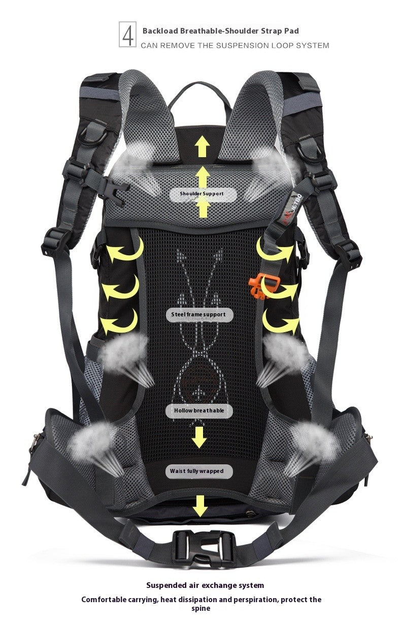Mochilas de Caminhada Impermeáveis Masculinas e Femininas para Atividades ao Ar Livre, Montanhismo, Viagens, Esportes, Mochila de Grande Capacidade para Acampamento