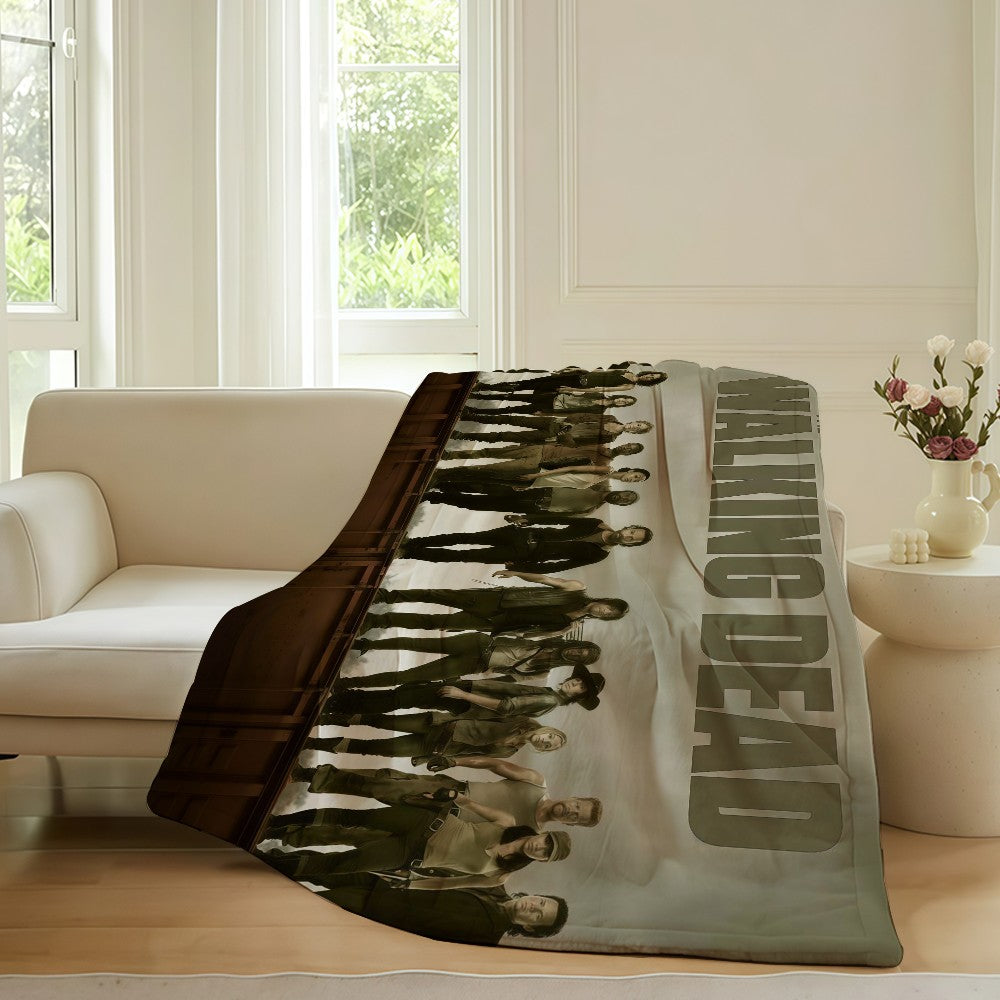Horror movie T-The W-Walking D-Dead Blanket For Sofa Office Bed Plane Travel Sleep Read Relax Camping Soft And Warm