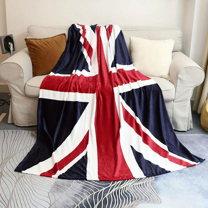 KACISSTY British Flag Flannel Blankets UK Union Jack Theme Throw Blanket Thin Quilts Office Nap Air Condition Quilt Gifts