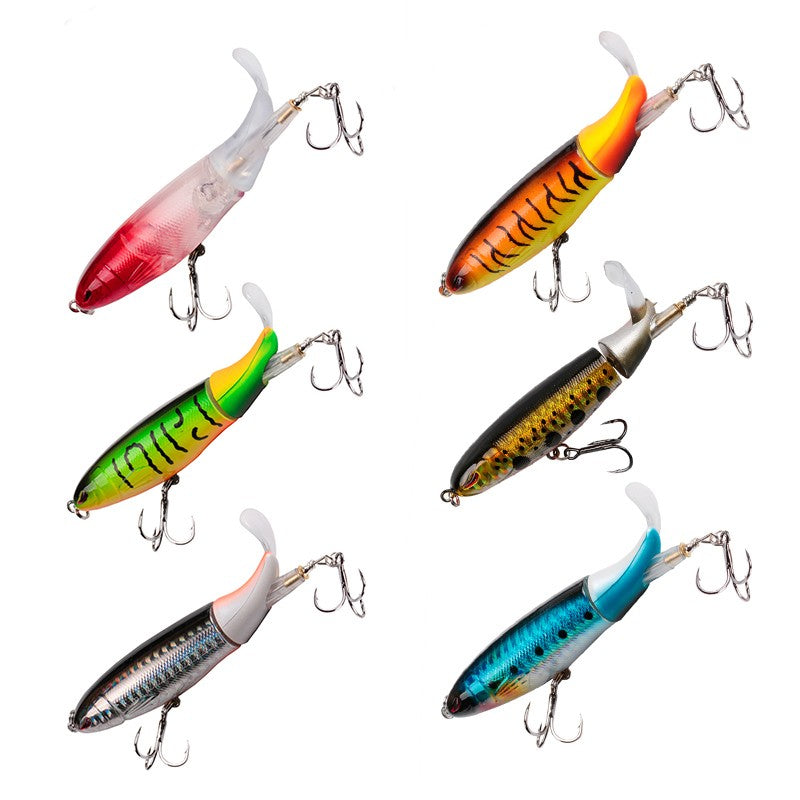 Iscas de Pesca Popper Propeller Topwater 13g Isca Artificial Hard Crankbait Wobblers Cauda Rotativa Acessórios de Pesca