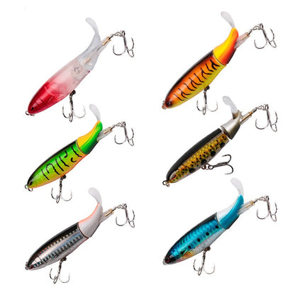 Iscas de Pesca Popper Propeller Topwater 13g Isca Artificial Hard Crankbait Wobblers Cauda Rotativa Acessórios de Pesca
