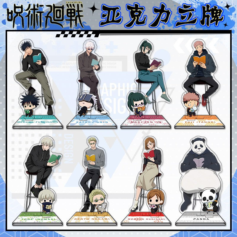 Anime Jujutsu Kaisen Acrylic Stand Gojo Satoru Figures Miniatures Manga Figurines Garage Kits Model Toys GK Ornaments Decoration