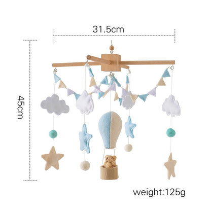 Baby Wooden Bracket Bed Bell 0 6 Months Toy Bracket Accessories Hanging Bracket Soft Mobile On the Bed Baby Room Decoration Crib