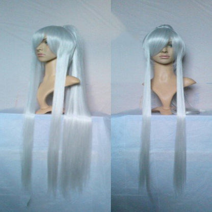 HAIRJOY Perucas sintéticas de cosplay de cabelo longo rabo de cavalo preto roxo vermelho cinza de fibra de alta temperatura