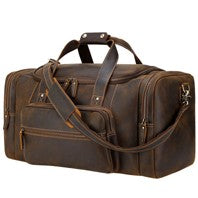 Bolsa de Viagem Masculina de Couro Genuíno Legítimo de Grão Integral Multifuncional, Bolsa de Viagem de Couro, Bolsa de Viagem Grande, Bolsa de Fim de Semana