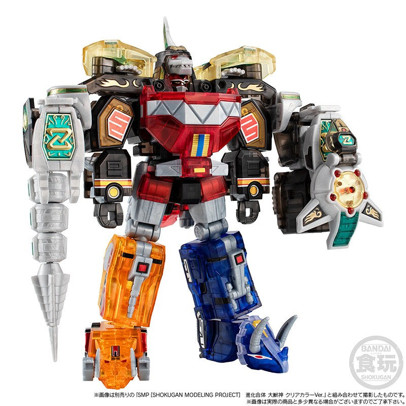 Bandai Original Mighty Morphin Power Rangers SMP SUPER MINIPLA DRAGONCAESAR Combine CLEAR COLOR Anime Figure Collection Toys
