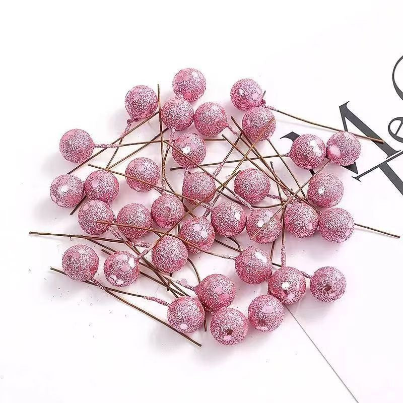 30/50Pcs Mini Artificial Berry Christmas Decor Xmas Tree Ornaments for Home Decor Navidad New Year DIY Garland Gift Accessories