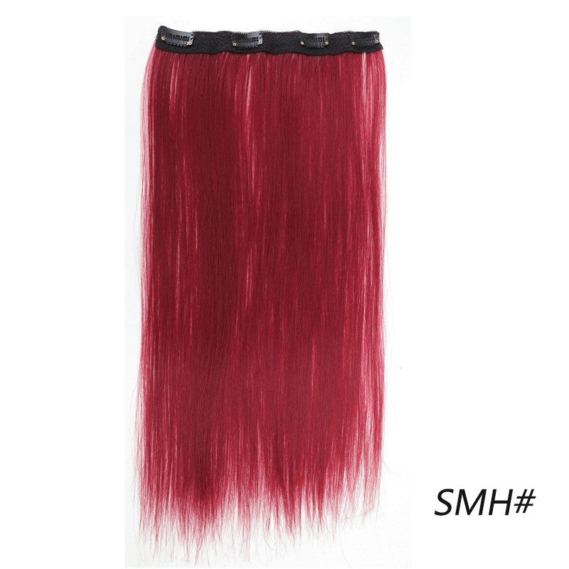 Extensões de cabelo coloridas de uma peça, sem rastros, de orelha a orelha