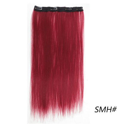 Extensões de cabelo coloridas de uma peça, sem rastros, de orelha a orelha