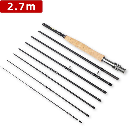 Vara de Pesca de Flycasting Multinó #5-6, 7-Seções/8-Seções Fibra de Carbono para Viagem