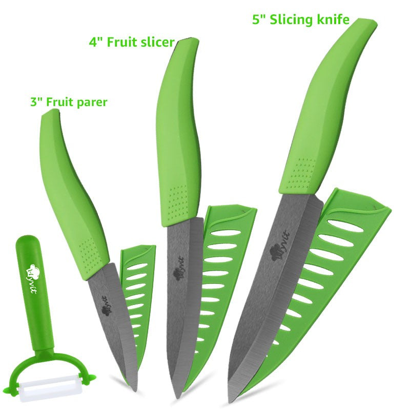 Ceramic Knives Set for Kitchen 3 4 5 6inch Chef Knife Anti-slip Handle Rustproof Blade Fruit Vegetable Slicer Paring Cook Cutter