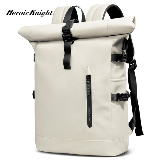 Heroic Knight Travel Backpack Woman Fashion Roll-Top Backpack Waterproof School Bag Large Capacity Business Men Laptop Backpack