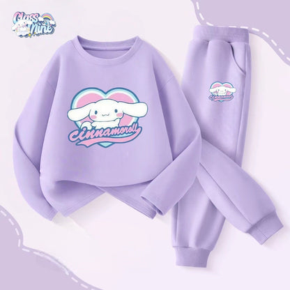 Autumn Baby Girl Clothes Set Cartoon Printed Pullover Sweatshirts Top And Pants Bottom 2 Pieces Suit Kid Children Boy Tracksuits
