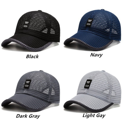 Men Women Outdoor Summer Full Mesh Net Cool Breathable Quick Drying  Sunhat Baseball Cap Anti-UV Tennis Golf Sport Trucker Hats