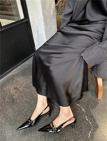 High Heels Women's Empty Single Shoes 2025 New Spring and Summer Bag Head Stiletto Sandals