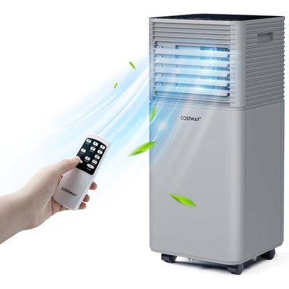 Ar Condicionado Portátil 10000BTU para Ambientes de até 32m² com Controle Remoto, Timer 24H, Kit de Ventilação para Janela, AC Multifuncional