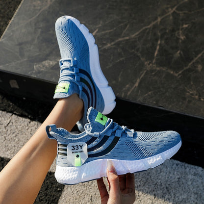 Tênis Masculino Casual Esportivo Respirável Leve Tênis de Caminhada ao Ar Livre em Tela Preta Tênis de Corrida Atléticos para Caminhada