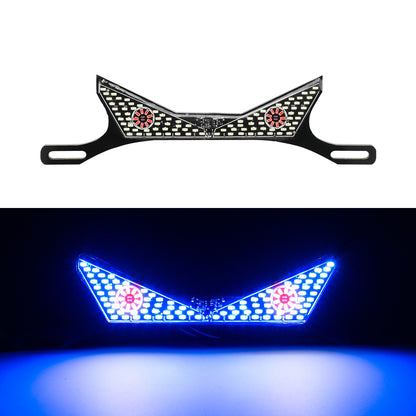 1 Par Luz de Placa de Moto Lanterna Traseira Modificada Lâmpada de Atmosfera Decorativa LED Olho de Diabo Strobo Luzes Únicas 12V Universal